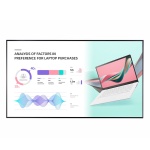 Análise de fatores para compra de laptops com gráficos e dados visuais.