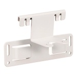 Suporte de parede branco para monitor, ideal para otimização de espaço.
