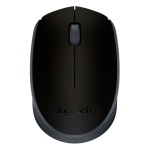 Mouse sem fio Logitech M220, design ergonômico e compacto, cor preta.