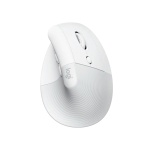Mouse ergonômico Logitech, cor branca, com design confortável e botões acessíveis.
