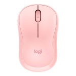 Mouse sem fio rosa Logi, design elegante e moderno.