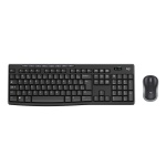 Teclado e mouse sem fio, marca XYZ, design ergonômico e compacto.