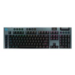 Teclado mecânico Logitech com retroiluminação RGB e teclas programáveis.