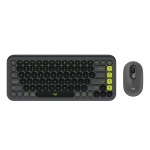 Teclado Logitech K380 e mouse sem fio, design compacto e moderno.