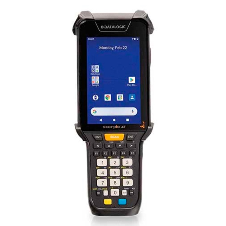 Dispositivo móvel Zebra, modelo TC52, com tela sensível ao toque e teclado físico.
