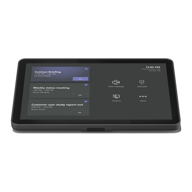 Tablet de análise de dados com interface moderna e opções de configuração.
