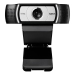 Webcam Logitech C920 com foco automático e alta definição.