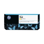 Cartucho de tinta HP 764 amarelo, ideal para impressões de alta qualidade.