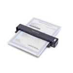 Scanner portátil Fujitsu ScanSnap, digitalizando documentos em papel.