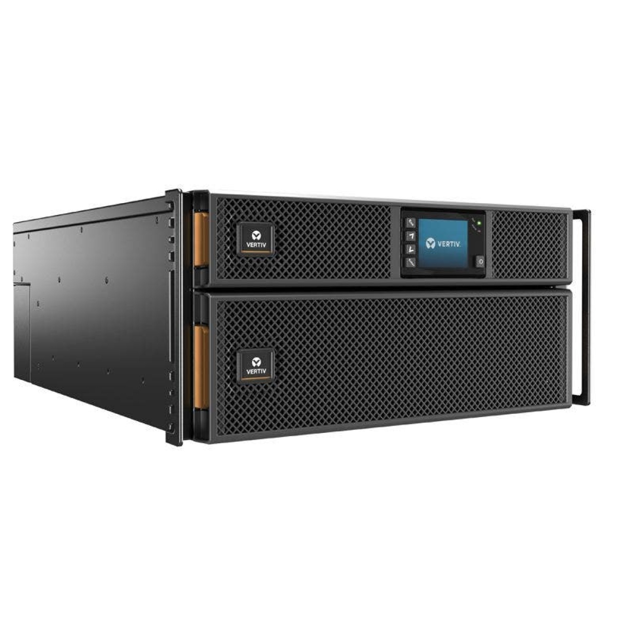 Servidor Rack 2U, marca XYZ, com display LED e design robusto.