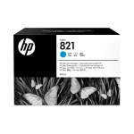 Cartucho de tinta HP 821, azul, compatível com impressoras HP.