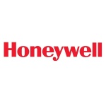 Logotipo da Honeywell em vermelho, representando a marca no setor de tecnologia.