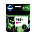 Cartucho de tinta HP 954XL magenta para impressoras, embalagem destacada.