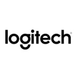 Logotipo da Logitech, marca reconhecida de produtos de tecnologia.