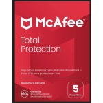 Pacote de segurança McAfee Total Protection para 5 dispositivos.