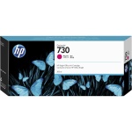 Cartucho de tinta HP 730, cor magenta, embalagem com design de borboletas.