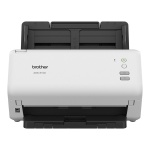 Scanner Brother DS-740D com design compacto e botões de controle.