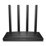 Roteador TP-Link com quatro antenas para melhor sinal Wi-Fi.