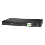 Roteador de segurança Fortinet, modelo FortiGate, com LEDs indicadores e portas Ethernet.