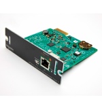 Placa de rede Ethernet, modelo XYZ, com componentes eletrônicos visíveis.