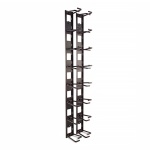 Prateleira organizadora vertical para armazenamento de produtos, cor preta.