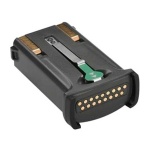 Cartucho de bateria para dispositivo, com terminais de conexão visíveis.