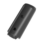 Adaptador USB-C para áudio, marca XYZ, design compacto e moderno.