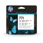 Cartucho de tinta HP 771, cores ciano e magenta, embalagem com borboletas.