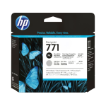 Cartucho de tinta HP 771, design colorido com borboletas azuis.