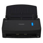 Scanner Fujitsu ScanSnap iX1500 com tela de controle e design compacto.