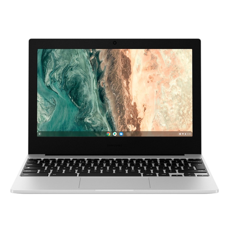 Chromebook 11, laptop da ASUS, com tela colorida e teclado compacto.