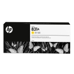 Cartucho de tinta HP 831A amarelo, ideal para impressões de alta qualidade.