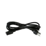 Cabo de alimentação preto para dispositivos eletrônicos, 1,5 metros.