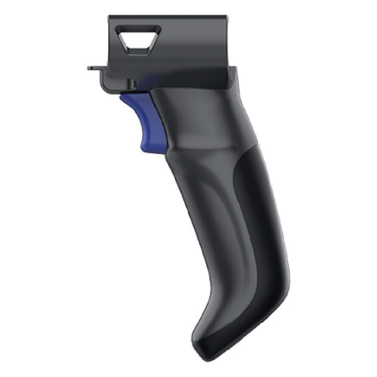 Punho ergonômico de controle para scanner de código de barras, marca não identificada.