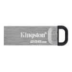 Pen drive Kingston 256GB com design metálico e prático.