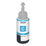 Tinta Epson C para impressoras, garrafa de 70ml, cor ciano.