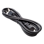 Cabo de alimentação preto, ideal para conectar dispositivos eletrônicos.