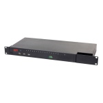 Comutador de rede Rackmount APC, 1U, com luzes indicadoras.