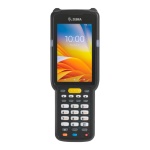 Leitor de código de barras Zebra, com tela colorida e teclado físico.