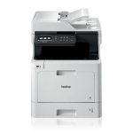 Impressora multifuncional Brother com scanner e painel de controle.