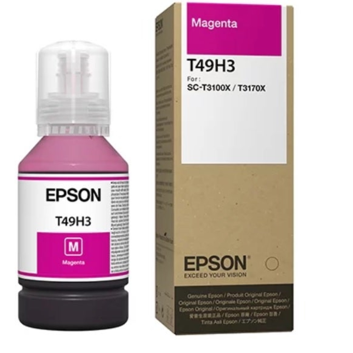 Tinta magenta Epson T49H3 para impressoras EcoTank.