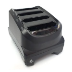 Carregador de bateria multifuncional, design compacto, ideal para dispositivos eletrônicos.