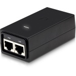 Adaptador de rede TP-Link, tipo PoE, com duas portas Ethernet.