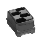 Carregador de baterias multifuncional, modelo X, para quatro baterias.