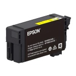 Cartucho de tinta Epson, modelo amarelo, para impressoras compatíveis.
