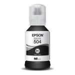 Tinta Epson 504 para impressoras, frasco de 70ml, cor preta.