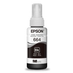 Tinta Epson 664 preta para impressoras, 100ml, excelente qualidade de impressão.
