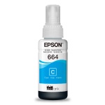 Tinta Epson 664, azul, para impressoras jato de tinta.