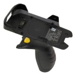 Leitor de código de barras sem fio, marca desconhecida, com design ergonômico.