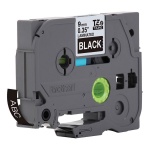 Fita adesiva TZe, preto, compatível com etiquetadoras Brother.